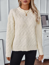 Load image into Gallery viewer, Round Neck Long Sleeve Woven Sweater
