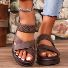 Load image into Gallery viewer, Crisscross Open Toe Platform Sandals
