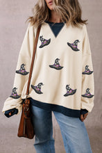 Load image into Gallery viewer, Sequin Hat Print Long Sleeve Sweatshirt
