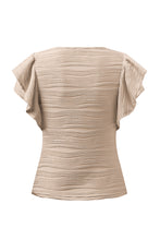 Load image into Gallery viewer, Textured Round Neck Cap Sleeve Top
