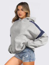 Load image into Gallery viewer, Contrast Dropped Shoulder Long Sleeve Hoodie
