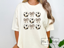 Load image into Gallery viewer, Preppy Soccer Bow Collage Tee
