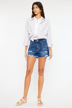 Load image into Gallery viewer, Kancan High Rise Frayed Hem Denim Shorts
