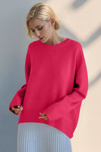 Load image into Gallery viewer, Basic Bae Round Neck Dropped Shoulder Sweater
