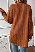 Load image into Gallery viewer, Textured Pocketed Open Front Long Sleeve Cover Up
