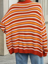 Load image into Gallery viewer, Striped Mock Neck Long Sleeve Sweater
