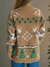 Load image into Gallery viewer, Christmas Element Round Neck Long Sleeve Sweater
