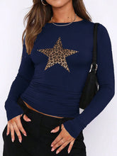 Load image into Gallery viewer, Devine Star Round Neck Long Sleeve T-Shirt
