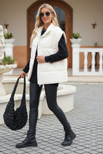 Load image into Gallery viewer, Zip Up Puffer Vest Coat with Pockets
