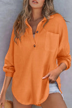 Load image into Gallery viewer, Half Button Long Sleeve Sweatshirt
