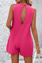 Load image into Gallery viewer, Round Neck Sleeveless Front Pocket Romper
