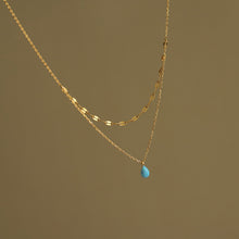 Load image into Gallery viewer, Stainless Steel Opal Pendant Necklace
