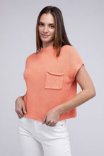 Load image into Gallery viewer, Mock Neck Short Sleeve Cropped Sweater
