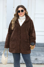 Load image into Gallery viewer, Plus Size Zip Up Long Sleeve Hooded Outerwear
