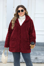 Load image into Gallery viewer, Plus Size Zip Up Long Sleeve Hooded Outerwear
