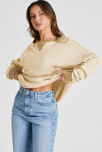 Load image into Gallery viewer, Waffle-Knit Long Sleeve Sweatshirt
