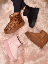 Load image into Gallery viewer, WILD DIVA Thermal Furry Leopard Platform Booties
