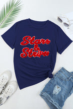 Load image into Gallery viewer, Letter Round Neck Short Sleeve T-Shirt
