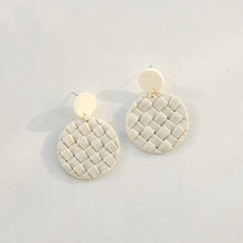 Load image into Gallery viewer, Soft Pottery Round Braided Earrings
