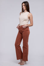 Load image into Gallery viewer, Acid Washed Frayed Cutoff Hem Straight Wide Pants
