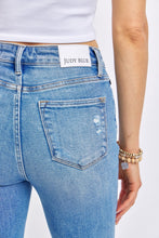 Load image into Gallery viewer, Judy Blue Full Size Mid Rise Destroyed Hem Distressed Jeans
