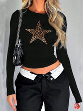 Load image into Gallery viewer, Devine Star Round Neck Long Sleeve T-Shirt
