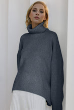 Load image into Gallery viewer, Basic Bae Turtleneck Dropped Shoulder Long Sleeve Sweater
