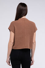 Load image into Gallery viewer, Mock Neck Short Sleeve Cropped Sweater
