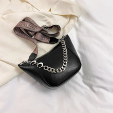 Load image into Gallery viewer, PU Leather Chain Trim Crossbody Bag
