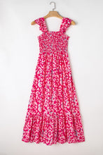 Load image into Gallery viewer, Ruffled Printed Wide Strap Dress
