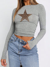 Load image into Gallery viewer, Devine Star Round Neck Long Sleeve T-Shirt
