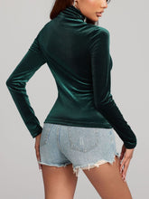 Load image into Gallery viewer, Solid Color Turtleneck Long Sleeve Top
