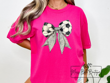 Load image into Gallery viewer, Preppy Soccer Bow Tee
