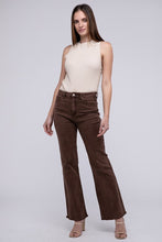 Load image into Gallery viewer, Acid Washed Frayed Cutoff Hem Straight Wide Pants
