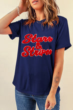 Load image into Gallery viewer, Letter Round Neck Short Sleeve T-Shirt
