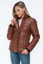 Load image into Gallery viewer, YMI Pocketed Zip Up Turtleneck Puffer Jacket
