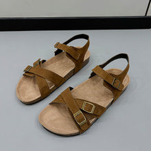 Load image into Gallery viewer, Open Toe Flat Buckle Sandals
