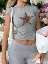 Load image into Gallery viewer, Devine Star Round Neck Short Sleeve T-Shirt
