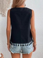 Load image into Gallery viewer, Tassel Printed V-Neck Tank
