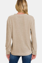 Load image into Gallery viewer, Zenana Chenille Waffle Round Neck Sweater
