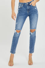 Load image into Gallery viewer, Risen Full Size High Rise Knee Distressed Skinny Jeans
