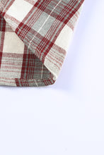 Load image into Gallery viewer, Plaid Patchwork Collared Neck Shacket
