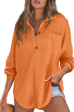 Load image into Gallery viewer, Half Button Long Sleeve Sweatshirt
