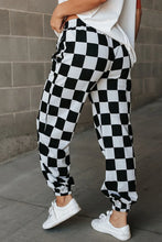 Load image into Gallery viewer, Checkered Elastic Waist Joggers
