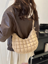 Load image into Gallery viewer, Bubble Texture Ruched Strap Quilted Shoulder Bag
