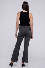 Load image into Gallery viewer, Acid Washed Frayed Cutoff Hem Straight Wide Pants
