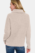 Load image into Gallery viewer, Zenana Half Zip Long Sleeve Sweater
