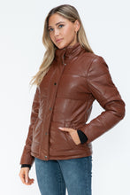 Load image into Gallery viewer, YMI Pocketed Zip Up Turtleneck Puffer Jacket
