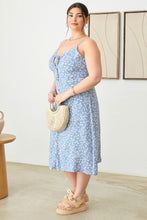 Load image into Gallery viewer, Zenobia Plus Size Cutout Floral Spaghetti Strap Dress
