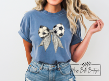 Load image into Gallery viewer, Preppy Soccer Bow Tee
